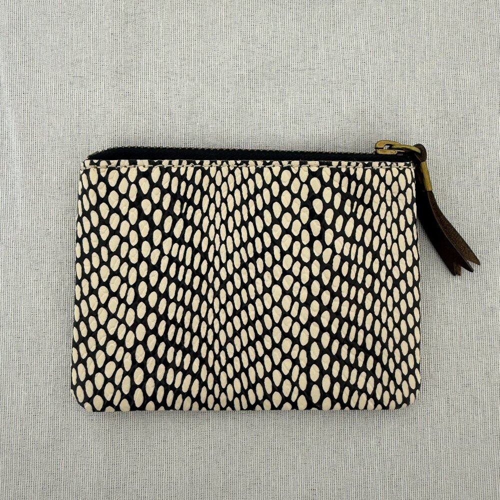 Madewell -  The Leather Pouch Wallet: Cobra Embossed Edition, NWOT